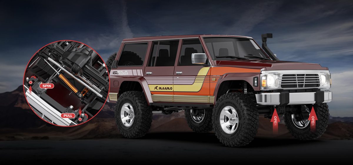 Rlaarlo 1/7 Scale 4WD Brushless RTR RC Crawler TK07 (Red)