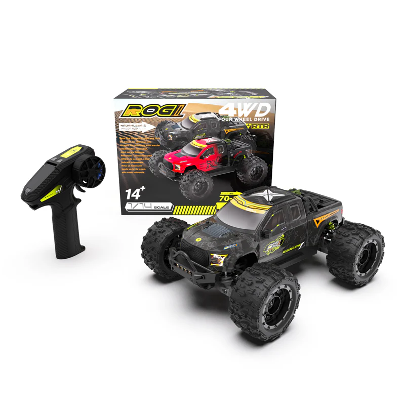 Rlaarlo ROG1 Metal 1/14 Scale Brushless RTR Monster Truck, (Red)