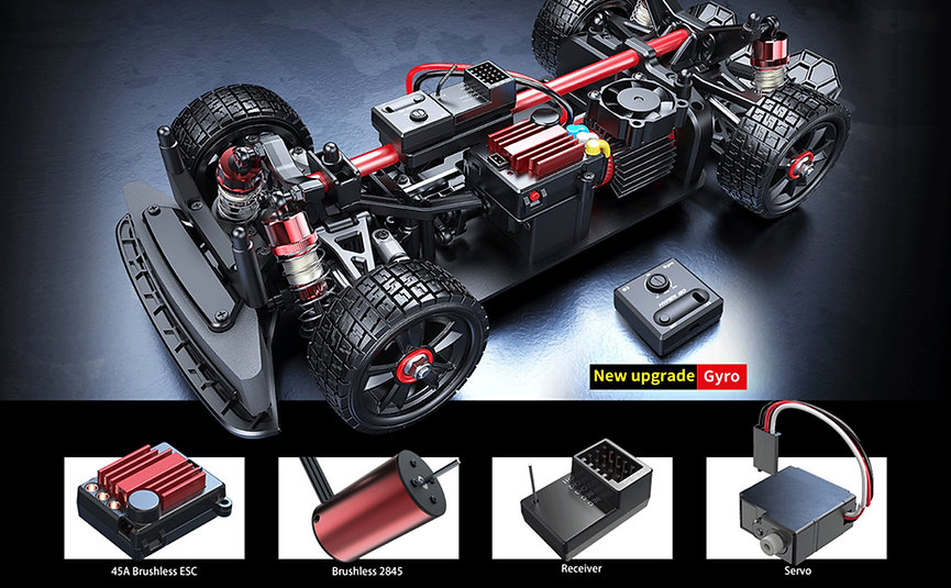 MJX Hyper Go 14302 Brushless RC Drift Car,1/14 2.4G RTR Remote Control Car — alternate view